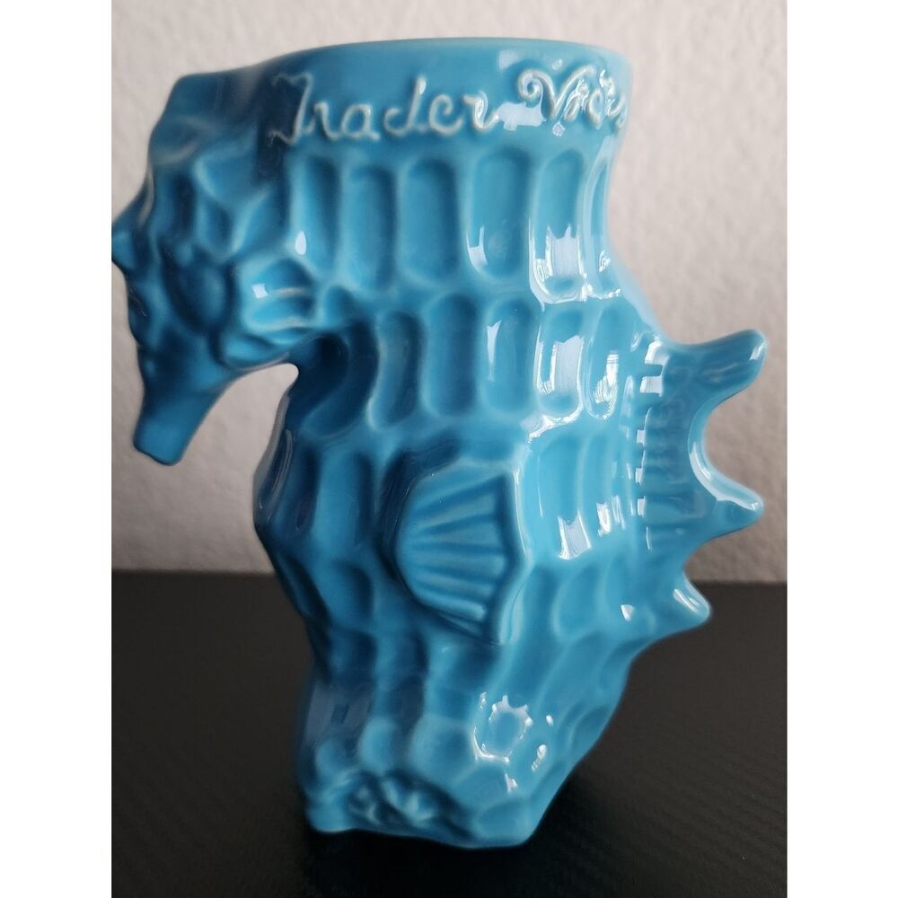 Trader Vics Of Seychelles Blue Seahorse Collector Tiki Mug 6in NWOT